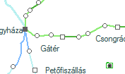 Gátér szolgálati hely helye a térképen