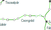 A vonalszakasz helye a trkpen