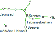 A vonalszakasz helye a térképen