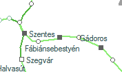 A vonalszakasz helye a térképen