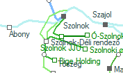 Szolnok JJÜ szolgálati hely helye a térképen