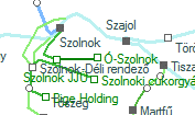 -Szolnok szolglati hely helye a trkpen