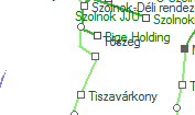 A vonalszakasz helye a térképen