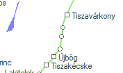 Tiszajenő alsó szolgálati hely helye a térképen