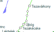 A vonalszakasz helye a térképen