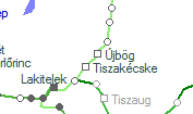 A vonalszakasz helye a térképen
