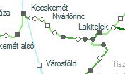 A vonalszakasz helye a térképen