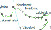 A vonalszakasz helye a térképen