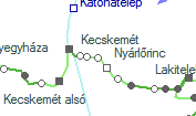 A vonalszakasz helye a térképen