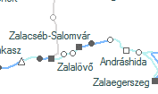 Zalacséb-Salomvár szolgálati hely helye a térképen