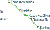 Kiskre-Tiszahd szolglati hely helye a trkpen