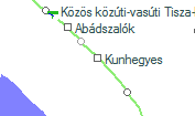 Kunhegyes szolglati hely helye a trkpen