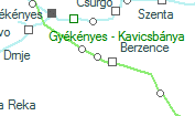 A vonalszakasz helye a térképen