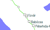 Vízvár szolgálati hely helye a térképen