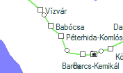 Péterhida-Komlósd szolgálati hely helye a térképen