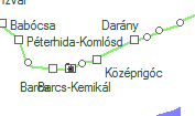 A vonalszakasz helye a térképen