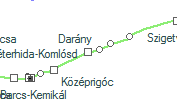 Darány szolgálati hely helye a térképen