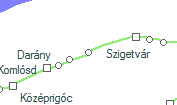 Molvány szolgálati hely helye a térképen