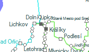 Králíky zastávka szolgálati hely helye a térképen