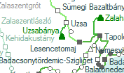 Uzsabánya szolgálati hely helye a térképen
