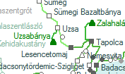 Uzsabánya alsó szolgálati hely helye a térképen
