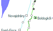 Novajidrány szolgálati hely helye a térképen