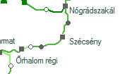 Szcsny szolglati hely helye a trkpen