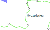 Hvozsdzsiec szolglati hely helye a trkpen