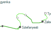 A vonalszakasz helye a térképen