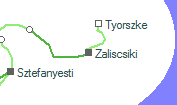 Zaliscsiki szolgálati hely helye a térképen