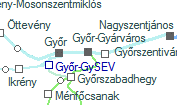 Győr-Gyárváros szolgálati hely helye a térképen