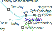 Győr szolgálati hely helye a térképen