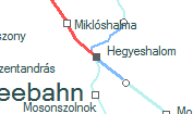 A vonalszakasz helye a térképen