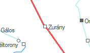 Zurány szolgálati hely helye a térképen