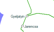 Gyeljatyin szolgálati hely helye a térképen