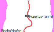 Rupertus-Tunnel szolglati hely helye a trkpen