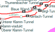 Kenlach-Tunnel szolglati hely helye a trkpen