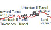 Taxenbach II-Tunnel szolglati hely helye a trkpen