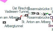 Vadiesen-Tunnel szolglati hely helye a trkpen