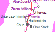Untervaz-Trimmis szolgálati hely helye a térképen