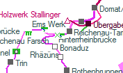 Hinterrheinbrücke szolgálati hely helye a térképen