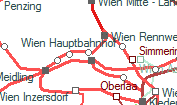 Wien Sdbahnhof Schnellbahn szolglati hely helye a trkpen