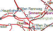 Simmering Aspangbahn szolglati hely helye a trkpen