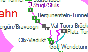 Bergün/Bravuogn szolgálati hely helye a térképen