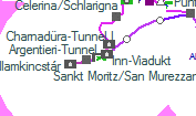 Argentieri-Tunnel szolgálati hely helye a térképen