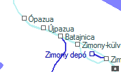 Batajnica szolgálati hely helye a térképen