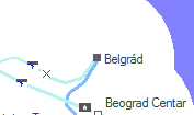 Belgrád szolgálati hely helye a térképen