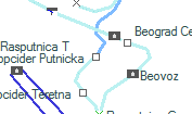 Topcider Putnicka szolgálati hely helye a térképen