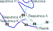 Rasputnica A szolglati hely helye a trkpen
