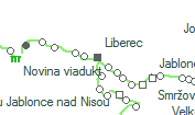 Liberec szolgálati hely helye a térképen